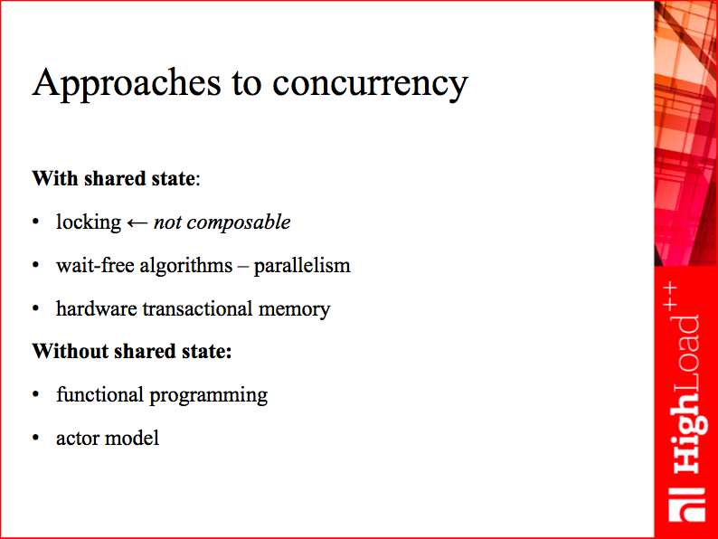 Approaches to concurrency