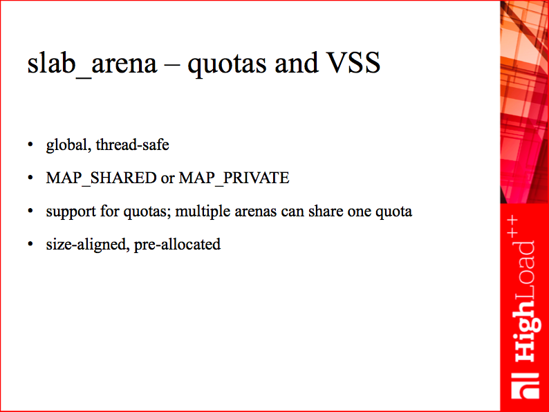 slab_arena - quotas and VSS